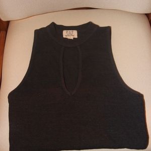 Dark Grey Top with cut out